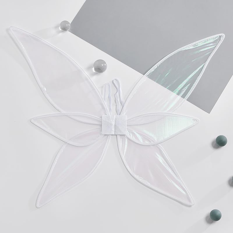 Miniatura 4 de Lizxun Alas de hadas para Halloween Cosplay mariposa transparente ala decorativa con correas de hombro para adultos y niños