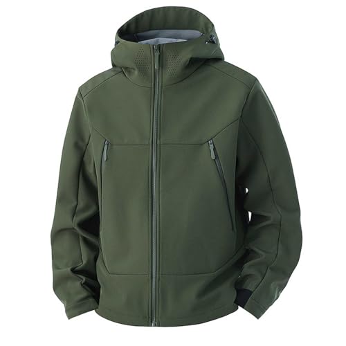 Chubasquero para hombre impermeable con capucha ajustable y diseño cortavientos ligero 5