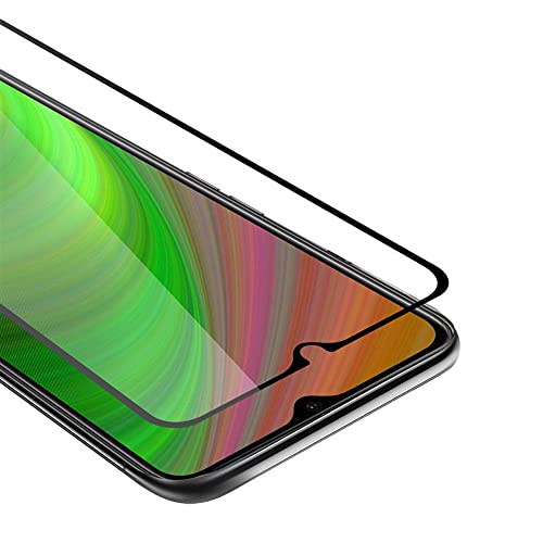 Cadorabo Vidrio templado cobertura completa compatible con Oppo A12 en TRANSPARENTE con NEGRO - Vidrio protector de pantalla en dureza 9H con compatibilidad touch 3D