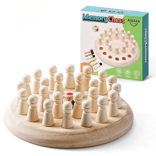 Wooden Memory Chess Matching Game: A Family Board Game Suitable for Children and Adults, Puzzle Toys Suitable for Ages 3, 4, 5, and 6, Birthday Gifts for Boys and Girls