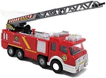 Alibuy Electric Fire Truck Toys, Lights and Sounds with Shooting Water Rescue Vehicle Firetruck for Kids