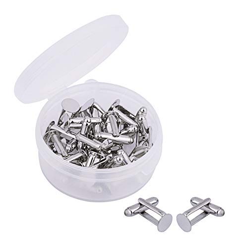 Driew Blank Cufflinks, Blank Cufflink For Men Cuff Links Flat Pad Blank Setting Tray Pack Of 20 (8Mm) #TOP3