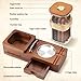 SEMKONT Cigar Humidor and Cigar Ashtray Set,Wooden Ashtray with Cigar Jar Tray, Cigar Cutter Holder,Drawer,Cigar Slot and Cigar Cutter,Home Cigar Accessories Gift Sets for Men (Brown-Square)