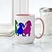 CafePress Rainbow Dachshunds 15 Oz Ceramic Large Mug 15 oz (444 ml) Ceramic Coffee Mug