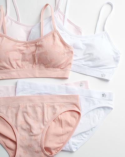 Limited Too Girls' Matching Training Bra Set - 6 Piece Seamless Sports Bralette and Brief Set (S-L)3