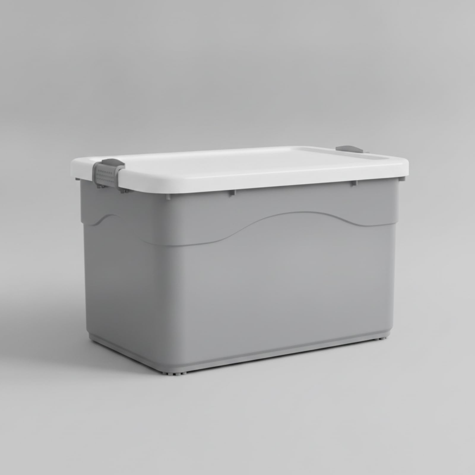 Cassetta con Coperchio Antipolvere Plastica Spessa e Resistente, Scatola Salvaspazio Impilabile, Ergonomici, Contenitore con Coperchio, per Armadio, Studenti, 76cm