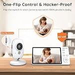 5" Moniteur de bébé Pas de Wi-Fi, Vision nocturne sans glow, Caméra bébé avec 1080P IPS Écran, Audio à deux voies, Surveillance de la température, 3X Zoom, Lullabies, Détection sonore, Cryptage sécurisé, 2026