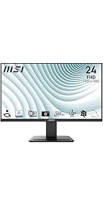 MSI PRO MP2412, 23.8-inch, Wide View Panel, FHD 1920x1080, 100Hz