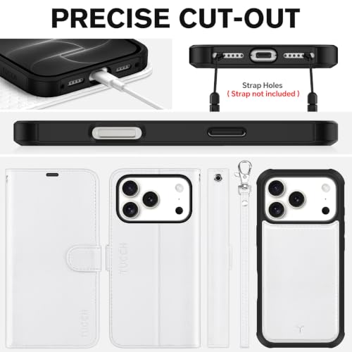 TUCCH Detachable Wallet Magnetic Case for iPhone 18 Pro/17 Pro 6.3", White by TUCCH - Used condition - Image 8