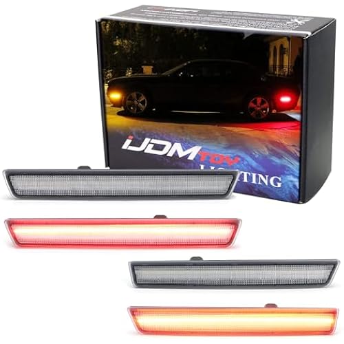 iJDMTOY LED Front/Rear Side Marker Lights For Dodge 2015-2022 Challenger