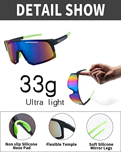 Sports Sunglasses For Men, Youth Baseball Cycling Glasses, Jiego Uv 400 Protection Suitable For Golf Climbing Running Fishing(Purple) #TOP3