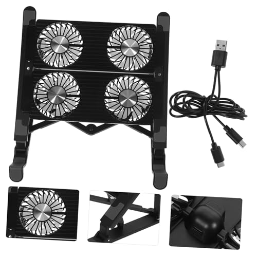 Veemoon 1Set Soporte Ajustable para Laptop con Enfriador USB miniatura 6