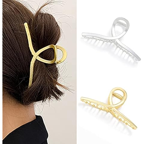 Runmi Large Gold Hair Claw Clips Cover