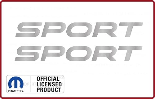 Decal Mods Fender Sport - Logotipo lateral pequeño para Jeep Wrangler TJ (2004-2006) (juego de 2) plateado metálico CMS  SJ5K4