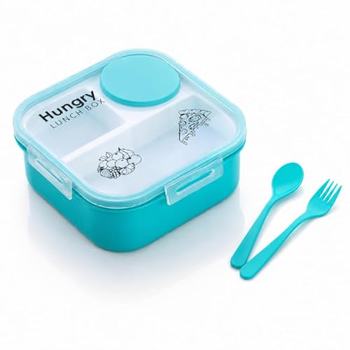 Image of Premium Insulated Lunch Box for Office & School | Leakproof Tiffin Box with Airtight Lid | Food Grade BPA Free Container | Keeps Food Fresh Hot & Cold | Portable Lunch Box for Men Women (Blue)