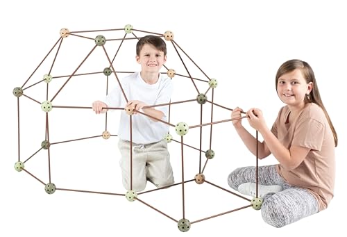 Image of Crazy Forts - Camo Color - Building Kit for Kids 6+ - Indoor Creative Fort Building STEM Toys - Durable and Portable Kit - 69 Pcs