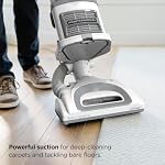 Shark NV356E 31 Navigator Lift-Away Professional Upright Vacuum with Swivel Steering, HEPA Filter, XL Dust Cup, Pet Power, Dusting Brush, and Crevice Tool, Perfect for Pet Hair, White/Silver