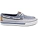 Nautica Men's Galley Lace-Up Boat Shoe,Two-Eyelet Casual Loafer, Fashion Sneaker-Blue Stripe-9.5
