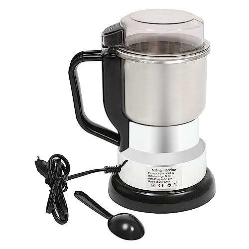 Molino de granos, eléctrico de 300 W, 22000 rev/min, trituradora multifunción, acero inoxidable, molinillo de café, molinillo de especias para cereales, frijoles, especias, café, capacidad de 500 ml
