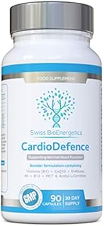 CardioDefence  90 Capsules  a Precise Balance of CoQ10, D-Ribose, Acetyl L-Carnitine, B Vitamins and MCT to contribute to The Normal Function of The Heart and Reduce Tiredness and Fatigue