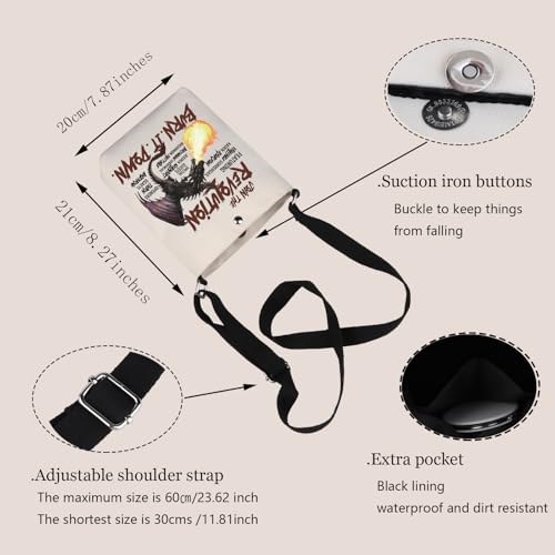 Cute W Cats Crossbody Bag Funny Bluestar Cats Gift Join The Revolution Burn It Down Crossbody Bag Shadow-clan Cat Merch2