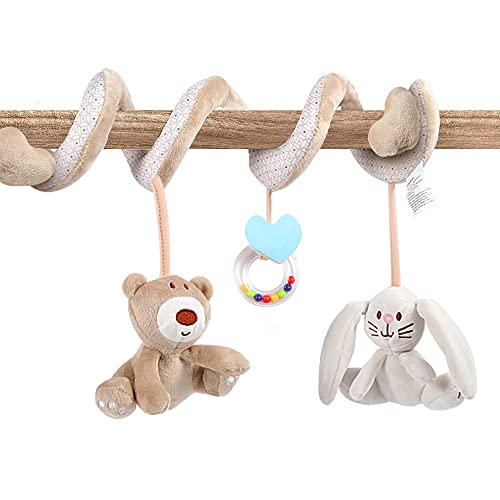 WWFF Kinderwagen Spielzeug, Autositz Spielzeug Baby, Kinderwagen Baby Autositz Spielzeug, Activity-Spirale Drache, für Klingelglocke zum Aufhängen an Kinderwagen, Babyschale, Kinderbett Cover