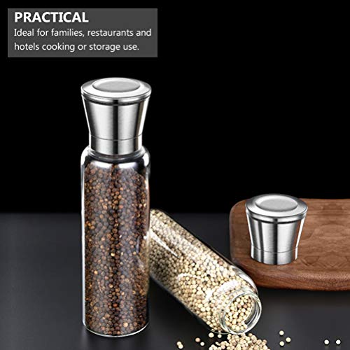 Moedor de sal ou pimenteiro de aço inoxidável Doitool de metal durável e recarregável de pimenta ou
