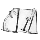 PHENOFICE 屋外用透明折りたたみワゴンレインカバーとプラスチック製ワゴンキャノピー キャンピングカート適合 雨天耐候保護 折り畳み収納対応 ガーデン ベビーカー用