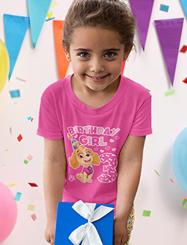 Tstars Skye Birthday Girl 3 Gifts for Three Years Old Bday Paw Patrol Theme Party Toddler Kids Girls Fitted T-Shirt A51144d2