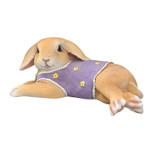 Décoration de jardin lapin extérieur statuette résistante