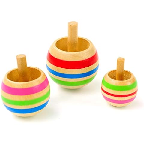 BENGKUI Wood Flip Over Top,3pcs Wood Flip Over Top Tippie Top Spinnig Top Magic Toy Kids Toys Boys Favor Gift Cover