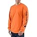 Carhartt Men's Big and Signature Sleeve Logo Long Sleeve T-Shirt Original Fit K231, Ember, X-Large/Tall