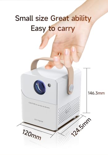 Image of Technoview CY303PRO Smart WiFi Projector, 720P Ful HD, 4K Input Support, Android 9.0, Auto Focus, Auto Keystone, 130 ANSI Brightness, WiFi 6, 3W Speaker, Bluetooth 5.0, USB, HDMI, AUX (White)