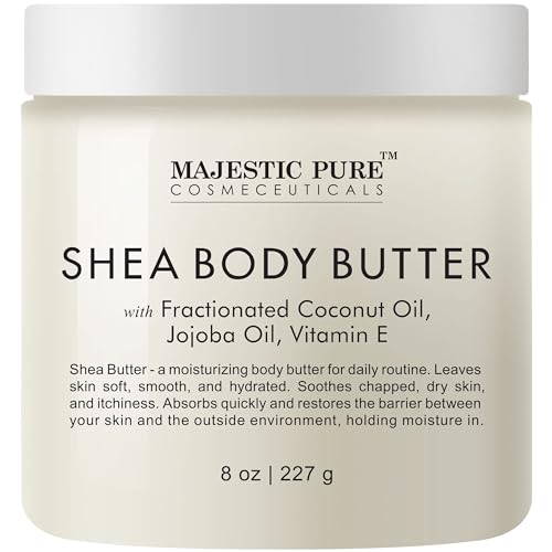Majestic Pure SHEABODYBUTTER8OZWITHFCO Shea Body Butter - Intense Hydrating With Fractionated Coconut Oil, Jojoba, And Vitamin E thumb #1