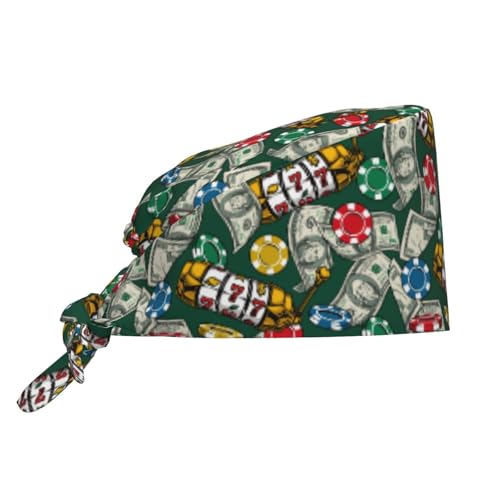 Image of Working Cap Scrub Cap with Sweatband Adjustable Unisex Women Tie Back Hat Nurse Surgical Caps