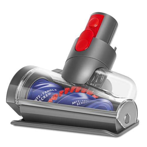 MoPei Mini Cepillo Motorizado Anti Enredos Compatible con Dyson V15 V11 V10 V8 V7 Aspiradora, Ideal para Limpiar Sofás, Colchones, Camas de Mascotas y Escaleras