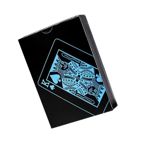 Gatuida wasserdichte PVC Pokerkarten Set Kreative Blaue Spielkarten aus Strapazierfähigem Kunststoff Wiederverwendbar mit Praktischer Papierbox Flexibles Kartendeck für Familie und