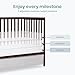 Dream On Me Synergy 5-in-1 Convertible Full-Size Baby Crib with Toddler, Day & Full Bed Conversion in Espresso, GreenGuard Gold & BSA, 3 Mattress Heights, Sustainable Pinewood