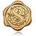 SWANGSA 50 Pack Letter S Wax Seal Stickers, Antique Gold Initial Alphabet Self-Adhesive Stickers for Wedding Party Invitation Envelopes