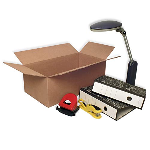 Pack 50 cajas de Cartón simple - 550x300x200mm - Caja para envío, mudanza y almacenaje - Ultraresistentes