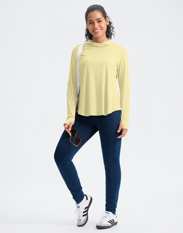 Pudolla Women's Sun Protection Shirt UPF 50+ Long Sleeve Lightweight UV Hoodie for Women Hiking Outdoor Fishing Summer - Image 6