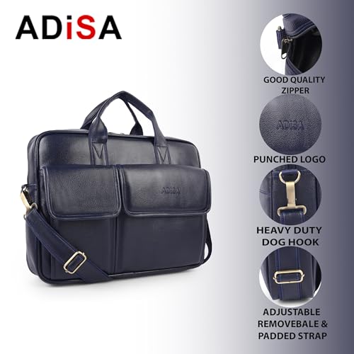 Image of ADISA Laptop Messenger Office Bag Briefcase for Work for Men (LB6055)