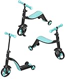Die Reifen des Trikes bestehen aus Polyurethan, Räder aus PU Material sind leiser als Plastikräder, sie sind sehr verschleißfest und haben ein gutes Fahrverhalten