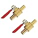 Produktbild joyMerit 2pcs 8mm 5/16"Rohr Absperr Messing Crimpkugelhähne Red Handle Gas Fluid