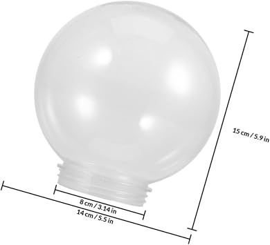 Acrylic Globe Lamp Shade Replacement for Patio and Porch