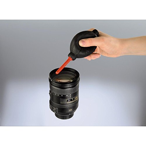 Hama Foto Reinigungsset 3-teilig 'Optik HTMC Dust Ex' (Blasebalg mit Pinselaufsatz, Optik-Reinigungsflüssigkeit mit Dosierpinsel, feines Optik-Papier, Reinigung von Spiegelreflex Kameras, Objektiven, etc.)