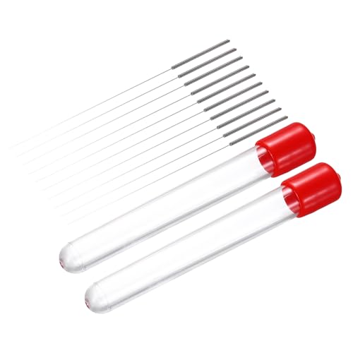sourcing map 10Pcs 3D Printer Nozzle Cleaning Kit Precision 0.4mm Stainless Steel Cleaner Needles for 3D Printer Clog Re