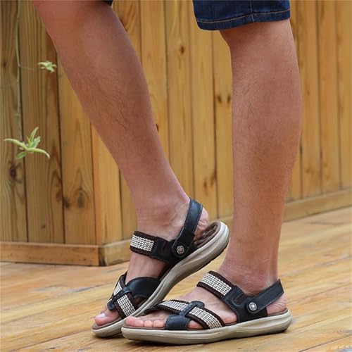 Outdoor Men Leather Roman Sandals Men Beach Wading Sandals Breathable Sneakers4