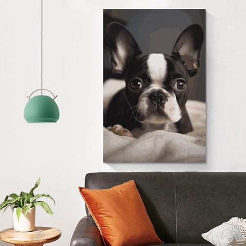 Tableau Boston Terrier décoration esthétique de chambre à coucher