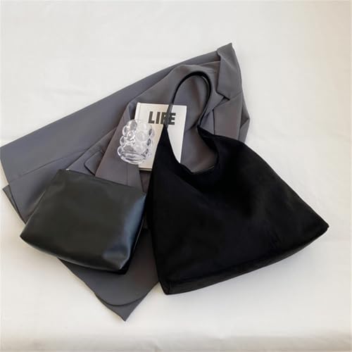Image of Fall Suede Hobo Bags for Women, Large Capacity Slouchy Suede Handbag for Office & Shopping & travel, Holiday Gift
